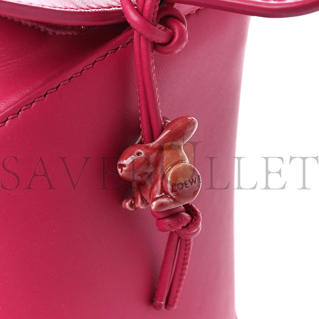 LOEWE SATIN CALFSKIN MONOCHROME SMALL PUZZLE EDGE BAG RUBY RED GLAZE (24*16.5*10.5cm)