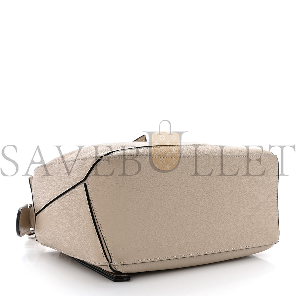 LOEWE GRAINED CALFSKIN SMALL PUZZLE BAG SAND (24*16.5*10.5cm)