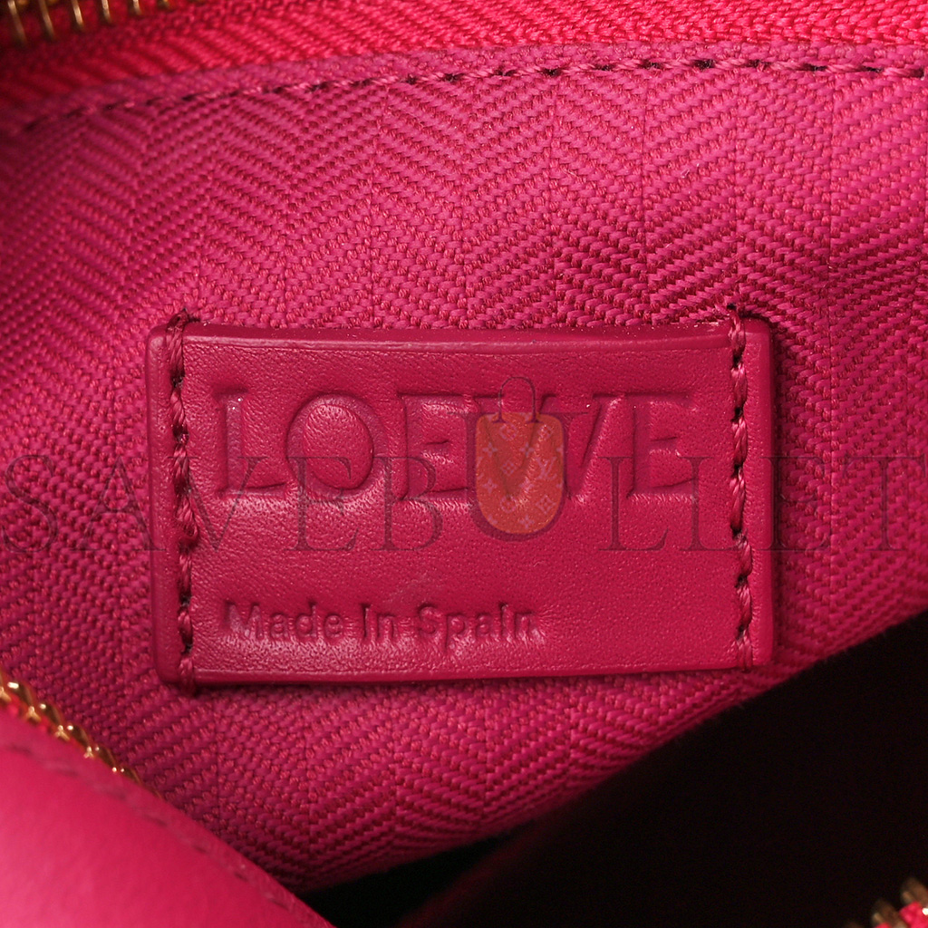 LOEWE SATIN CALFSKIN MONOCHROME SMALL PUZZLE EDGE BAG RUBY RED GLAZE (24*16.5*10.5cm)