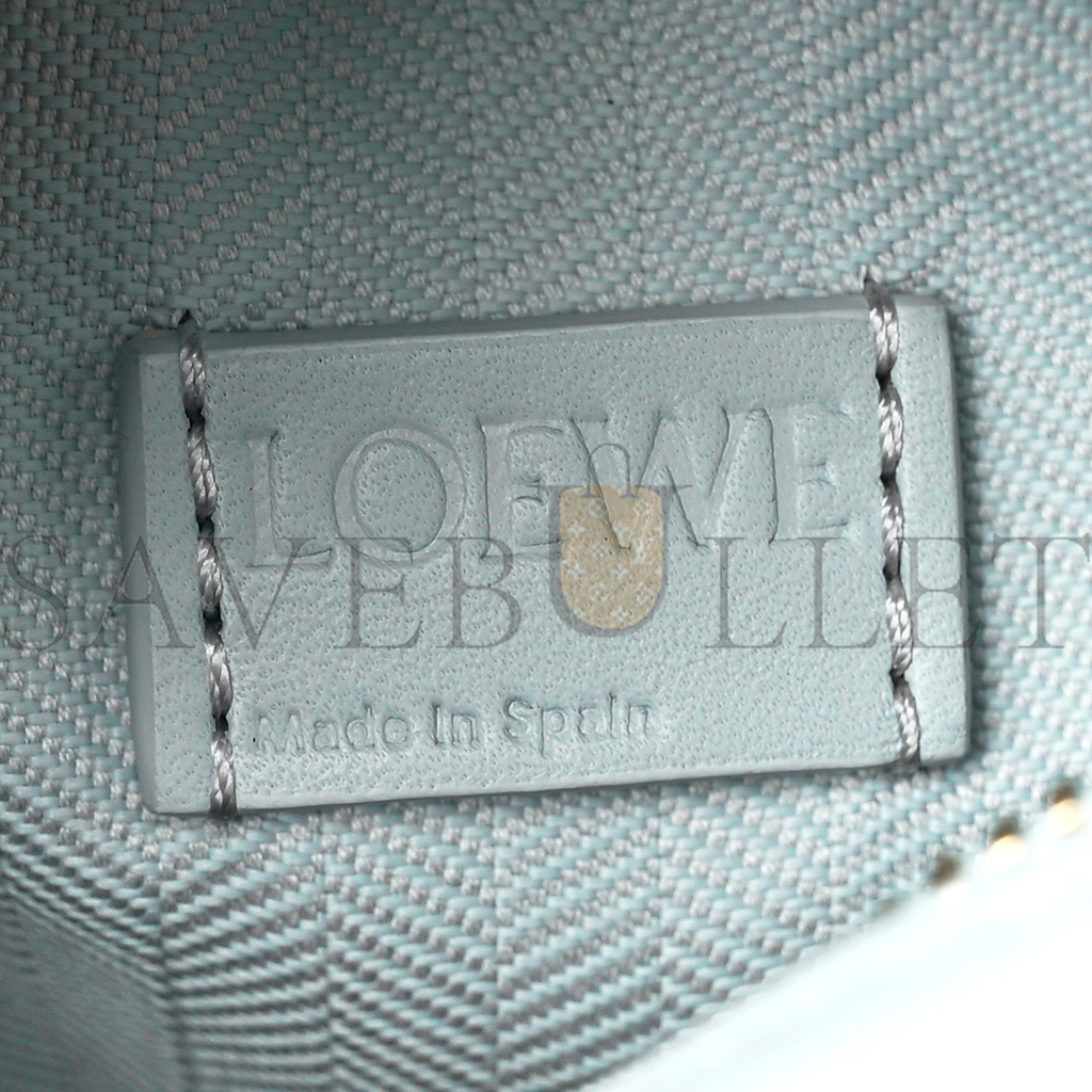 LOEWE CALFSKIN SMALL PUZZLE BAG AQUA (18*12.5*8cm)