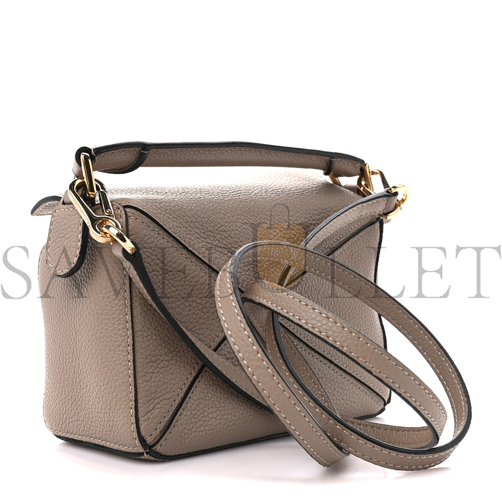 LOEWE CALFSKIN MINI PUZZLE BAG SAND MINK (18*12.5*8cm)