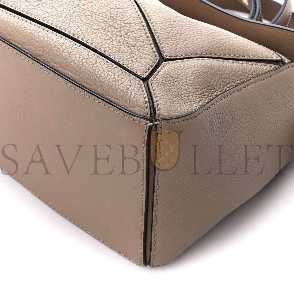 LOEWE GRAINED CALFSKIN SMALL PUZZLE BAG SAND MINK (24*16.5*10.5cm)