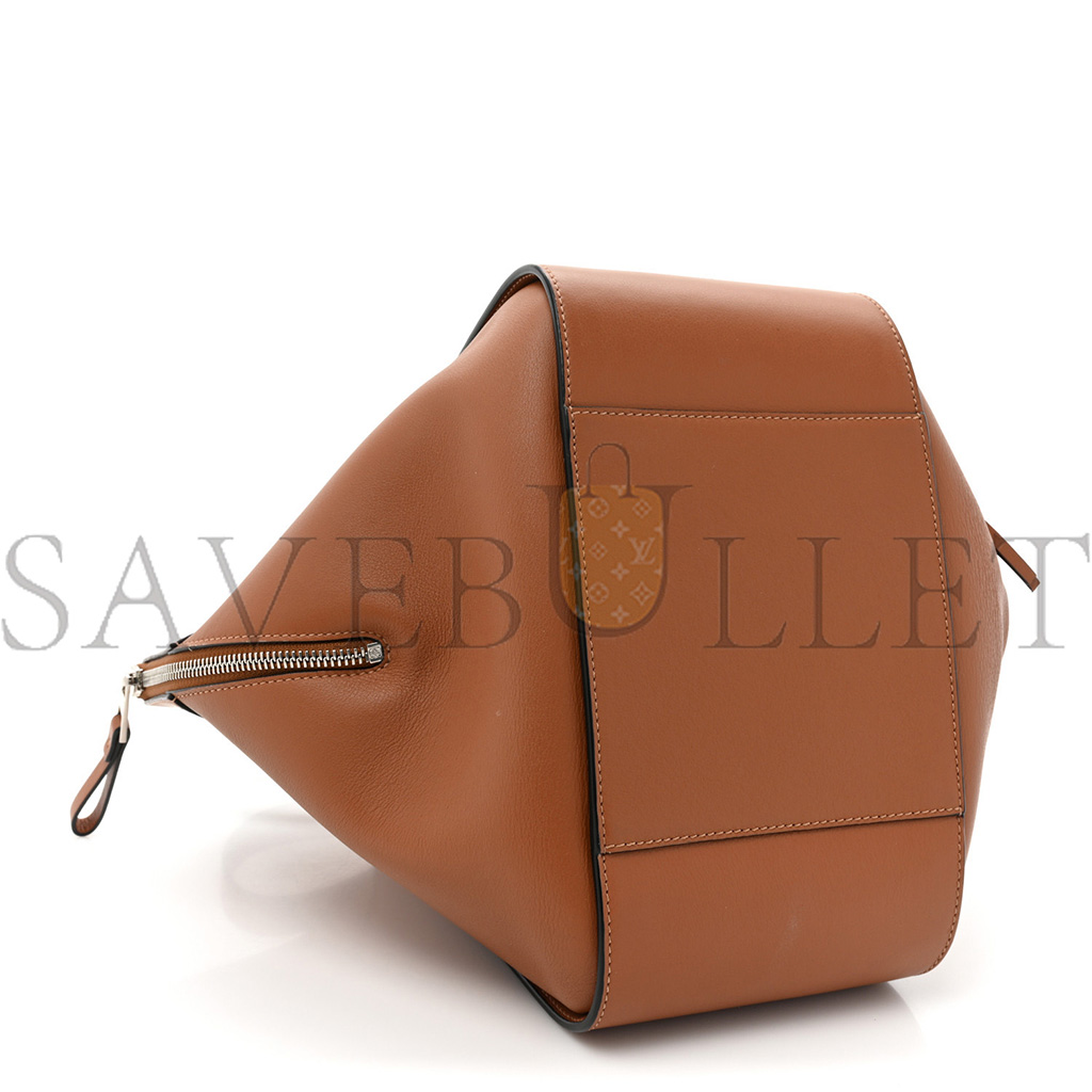 LOEWE CALFSKIN SMALL HAMMOCK SHOULDER BAG TAN (30*25*13.5cm)