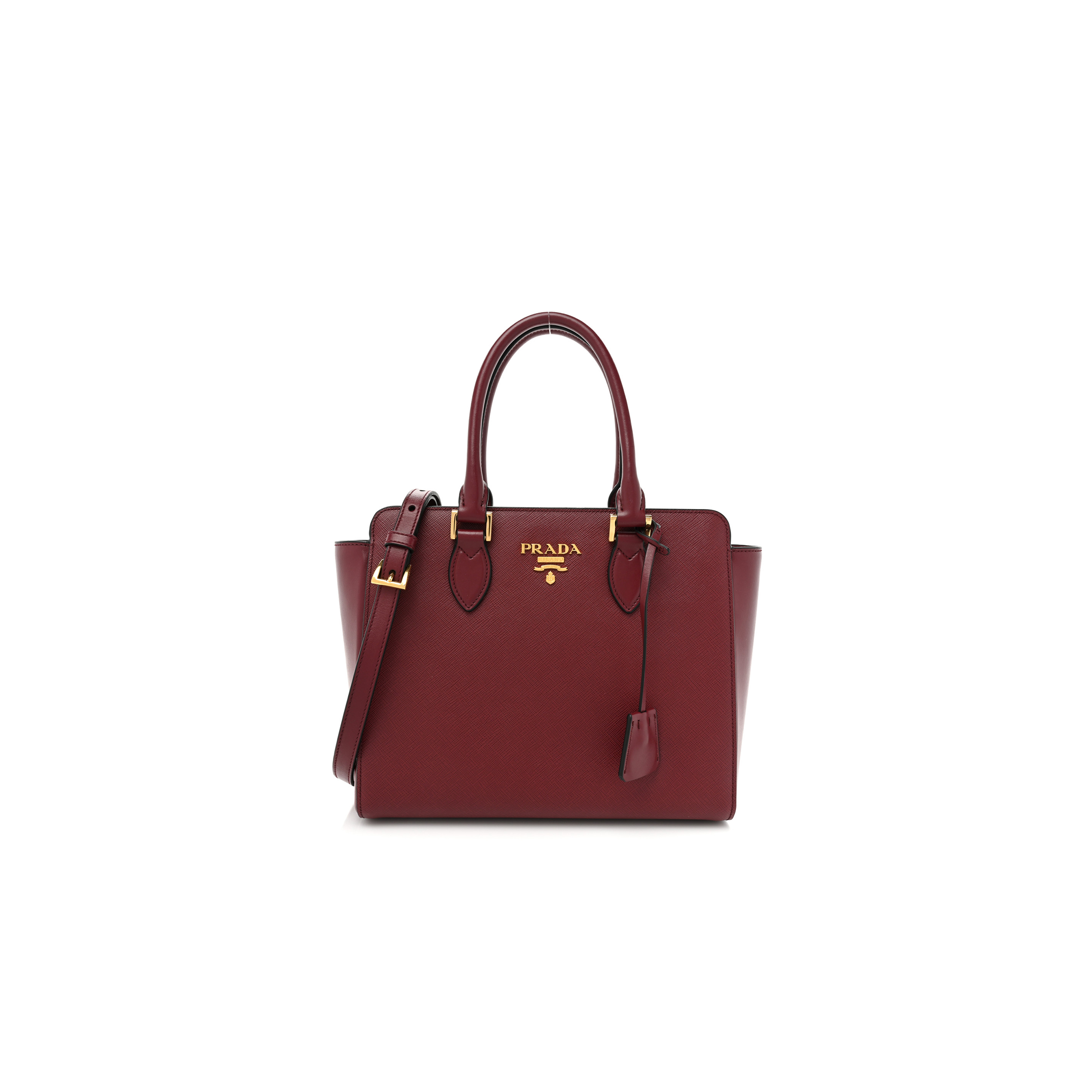 Pra*a saffiano soft calfskin tote cerise (26*23*10cm)