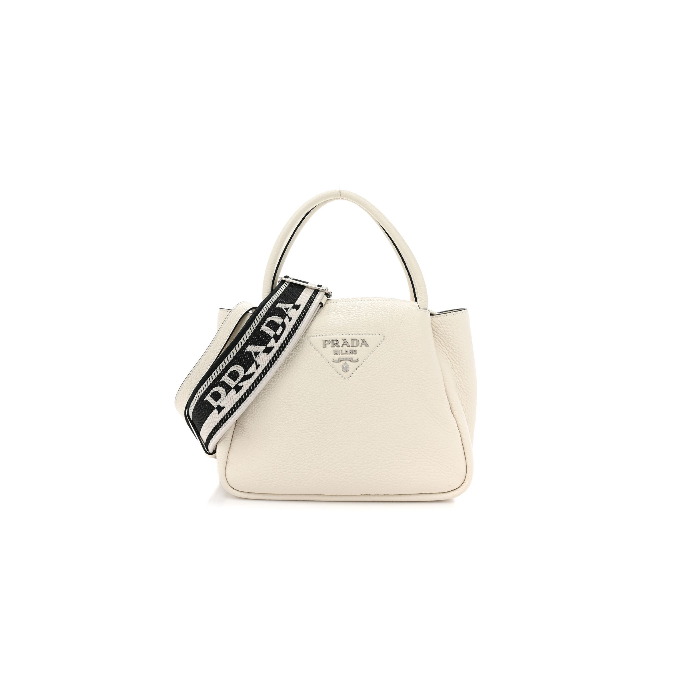 Pra*a vitello daino top handle white (33*29*13cm)