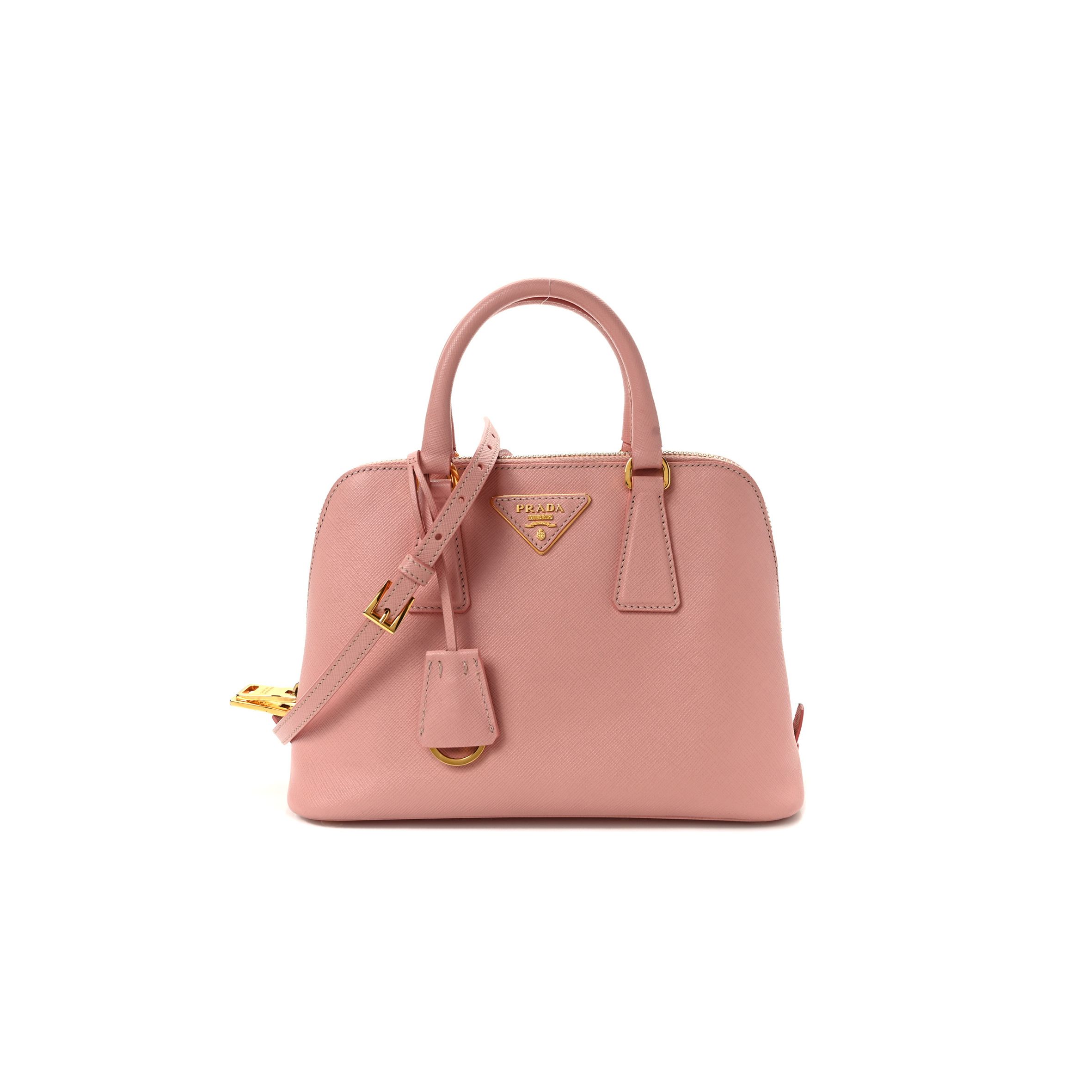 Pra*a saffiano lux small promenade tote orchidea (25*17*11cm)