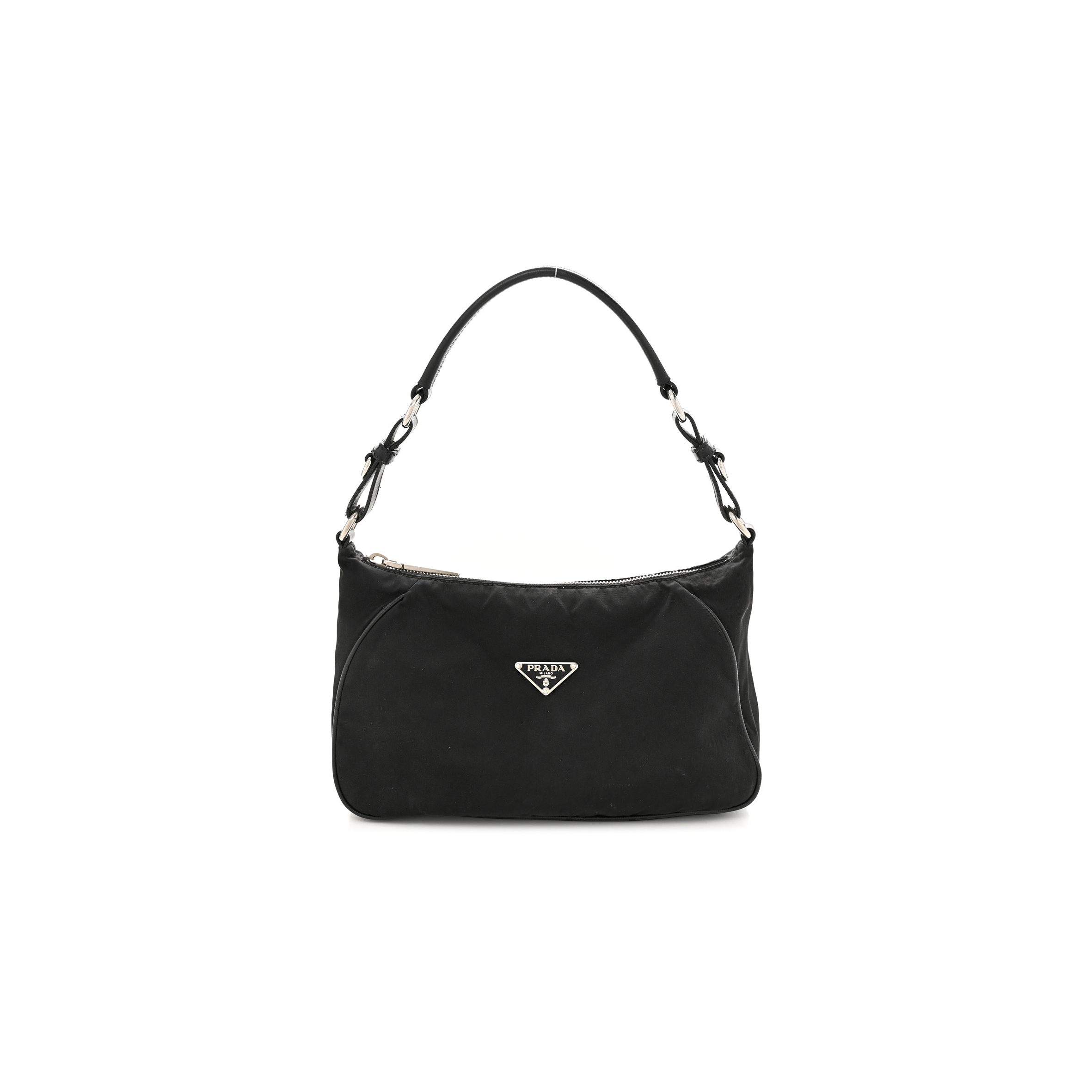 Pra*a tessuto nylon shoulder bag black (27*16*10cm)