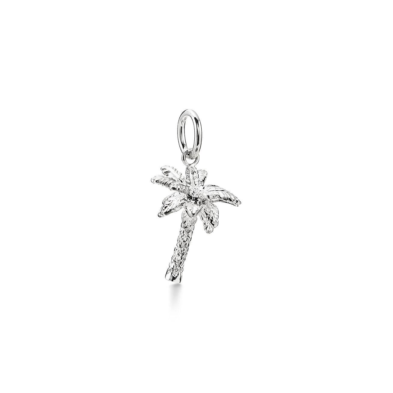 T*f*ny  palm tree charm in silver