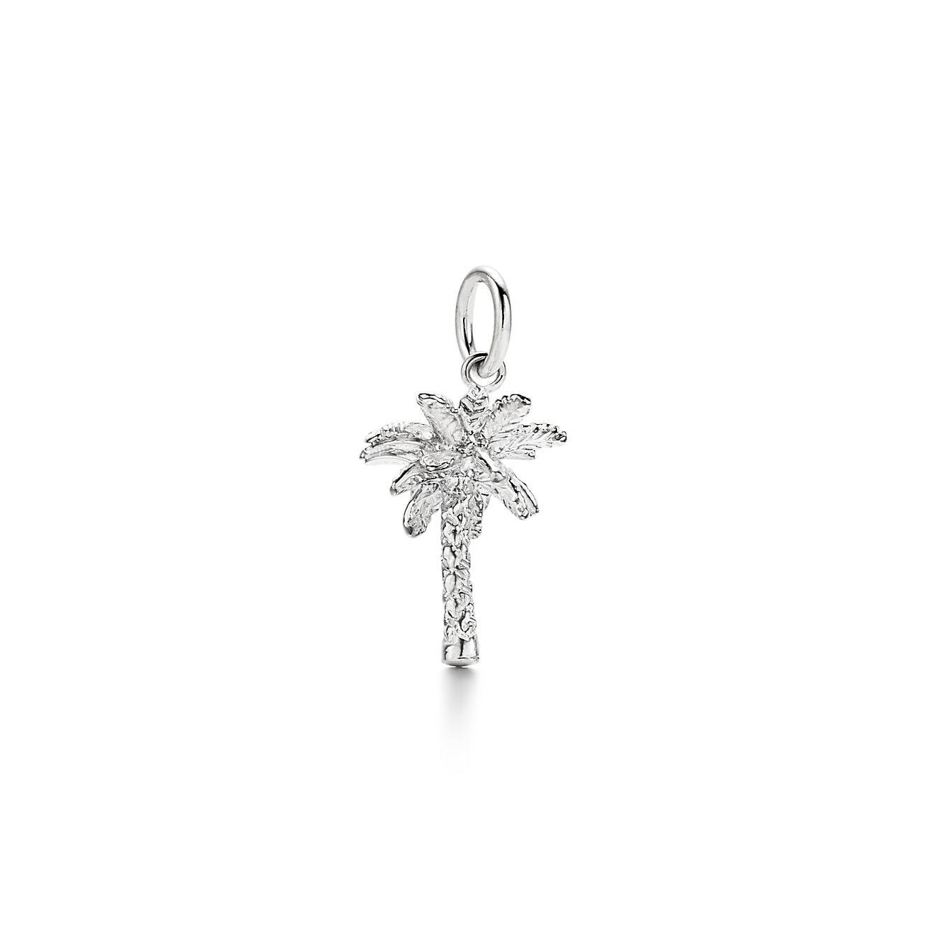 T*f*ny  palm tree charm in silver