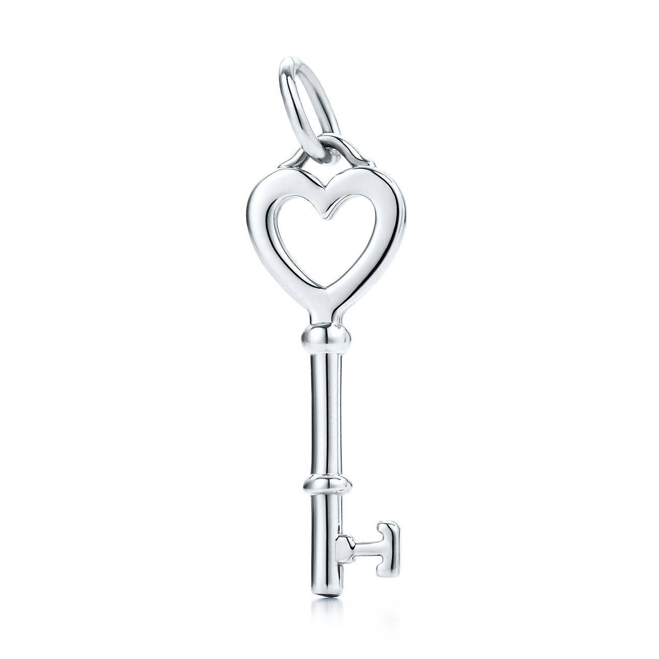 T*f*ny keys heart key in silver, mini