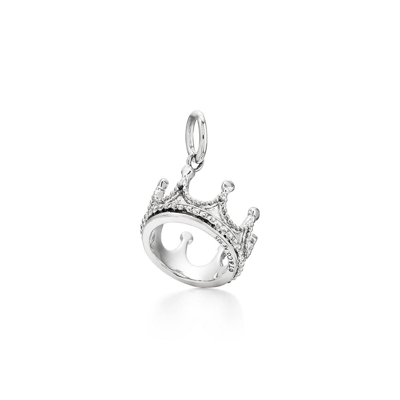 T*f*ny crown charm in silver