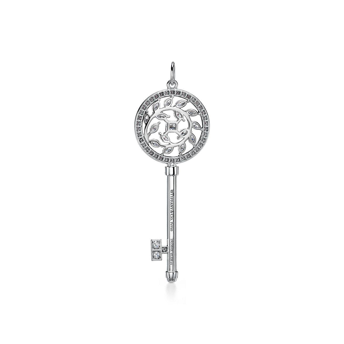 T*f*ny keys T*f*ny victoria® diamond vine key in platinum