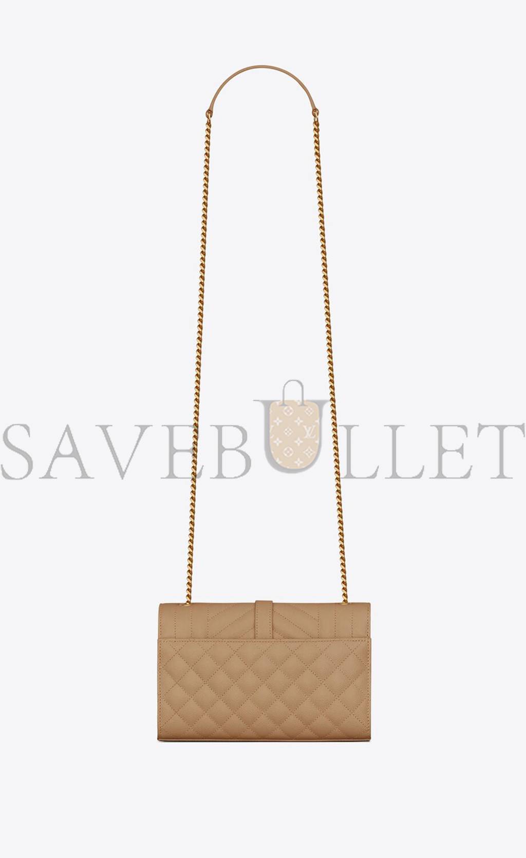 YSL ENVELOPE SMALL BAG IN MIX MATELASSÉ GRAIN DE POUDRE EMBOSSED LEATHER 600195BOW912346 (21*13*6cm)