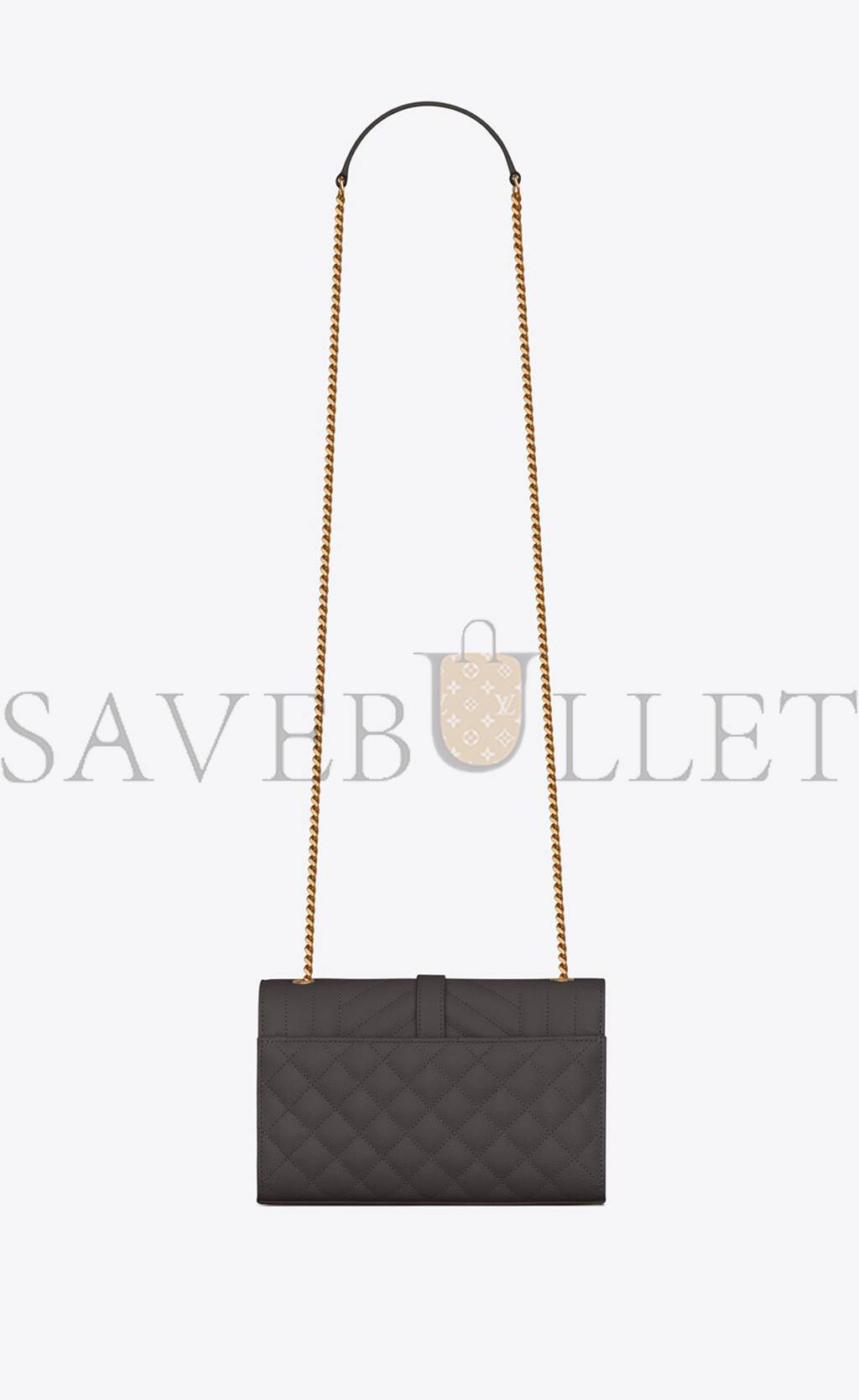 YSL ENVELOPE SMALL BAG IN MIX MATELASSÉ GRAIN DE POUDRE EMBOSSED LEATHER 600195BOW971112 (21*13*6cm)