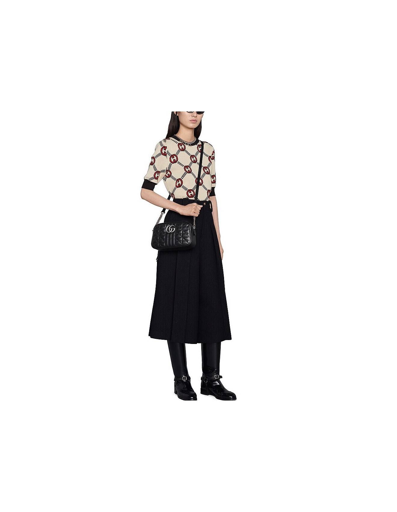 G*u*i gg marmont small shoulder bag 447632 (24*13*7cm)