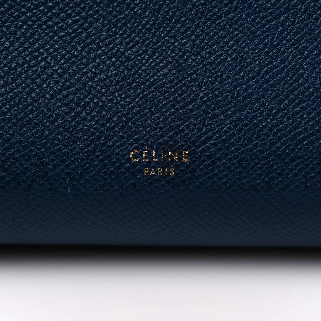 Ce**e grained calfskin mini belt bag deepsea (28*23*17cm)