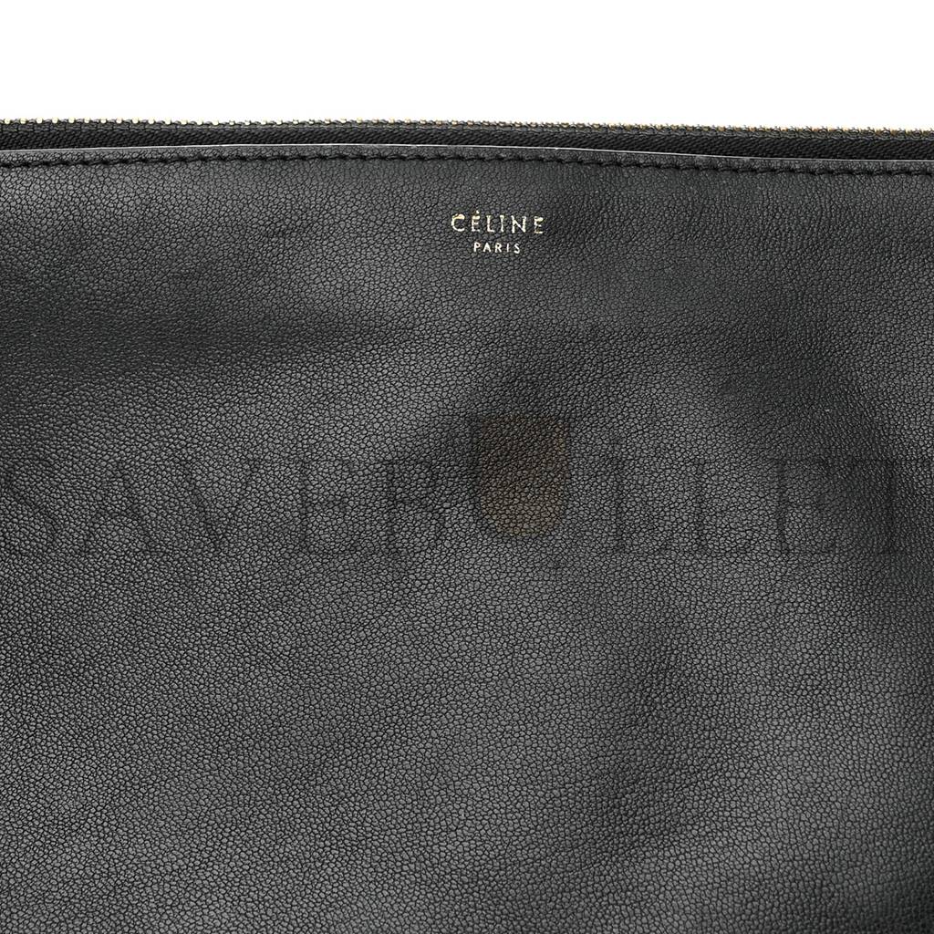 Ce**e lambskin small trio crossbody bag black (22*15*4cm)v