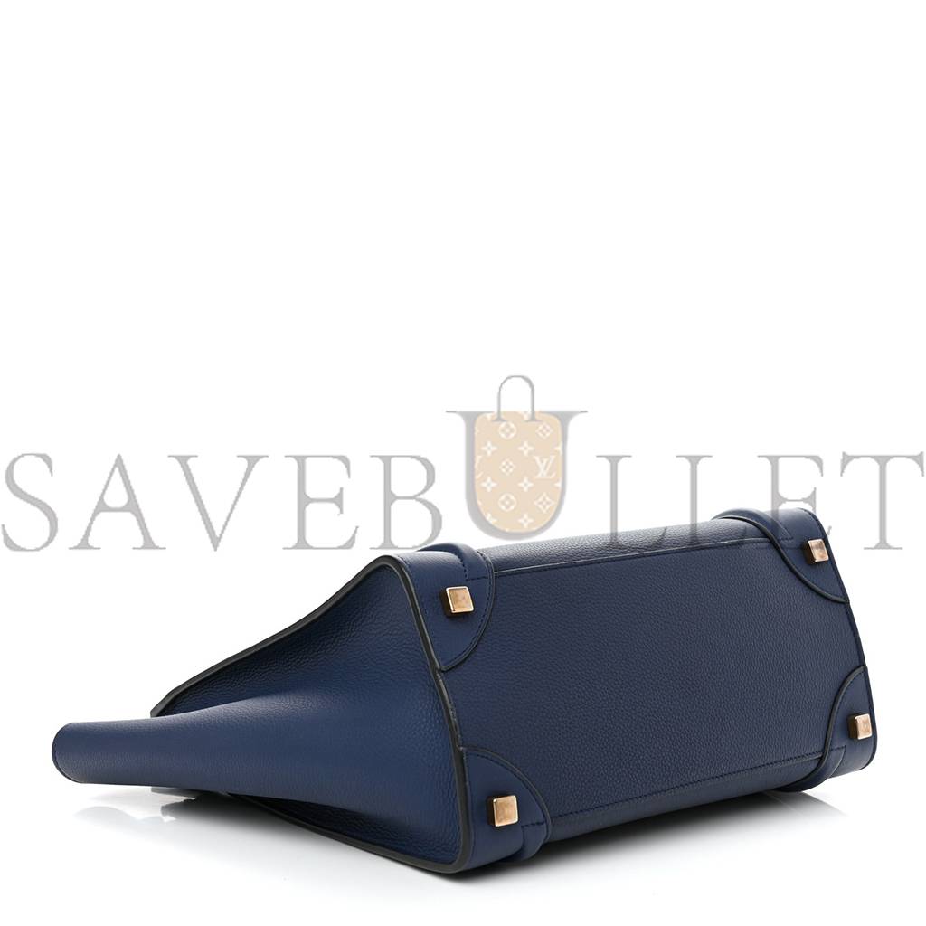 Ce**e drummed calfskin micro luggage marine (26*25*13cm)