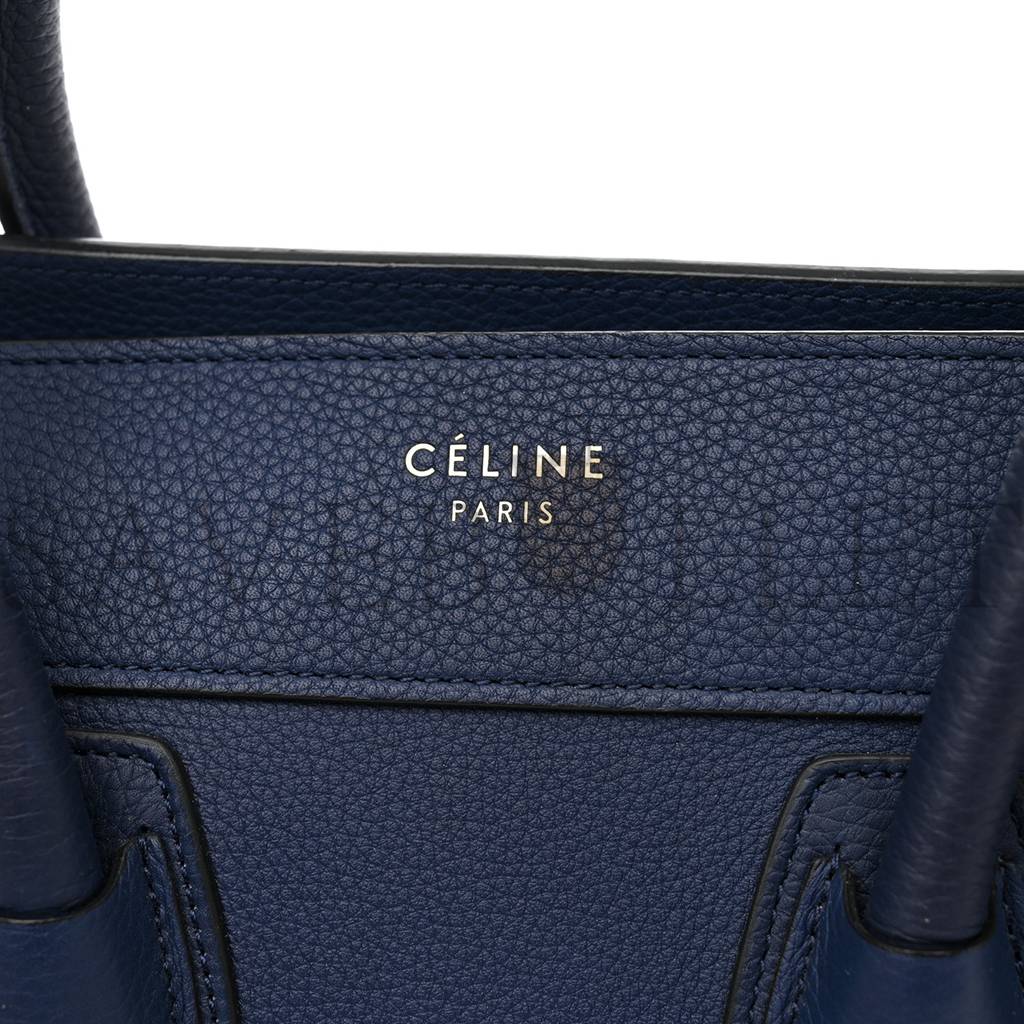 Ce**e drummed calfskin micro luggage marine (26*25*13cm)
