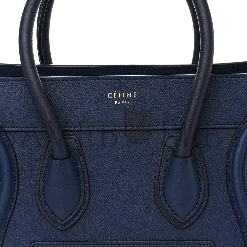 Ce**e drummed calfskin micro luggage marine (26*25*13cm)