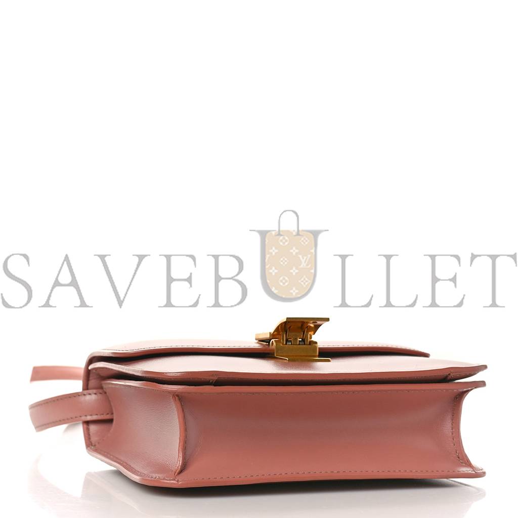 Ce**e box calfskin teen classic box flap bag antique rose (18*15*6cm)