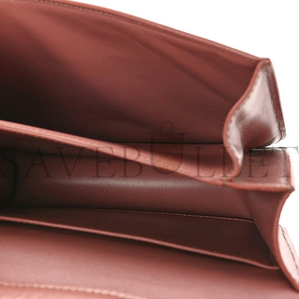 Ce**e box calfskin teen classic box flap bag antique rose (18*15*6cm)