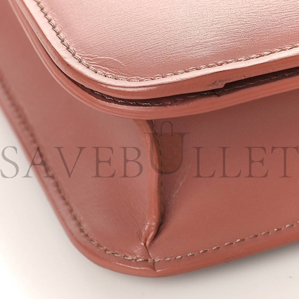Ce**e box calfskin teen classic box flap bag antique rose (18*15*6cm)