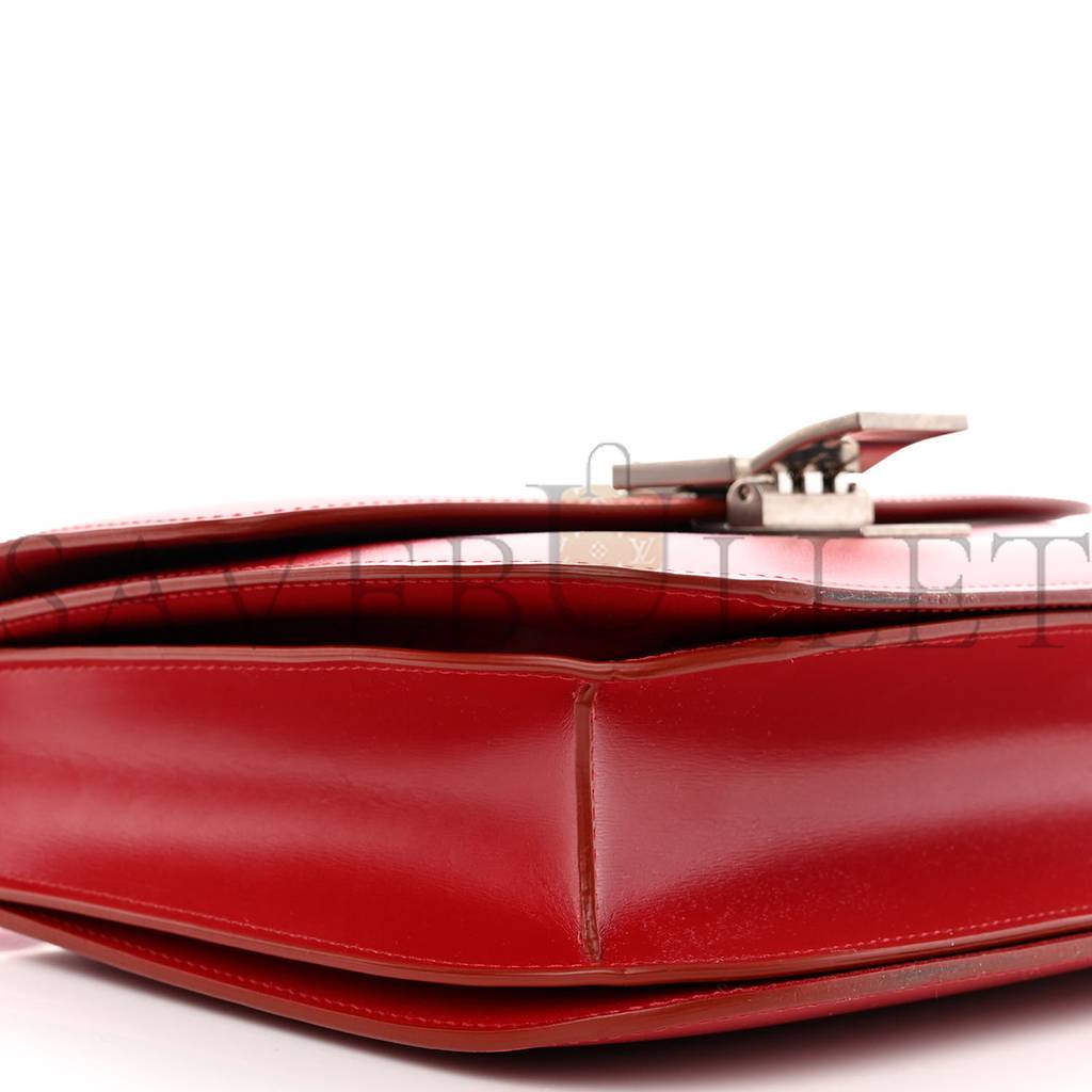 Ce**e box calfskin medium classic box flap bag red (23*18*6cm)