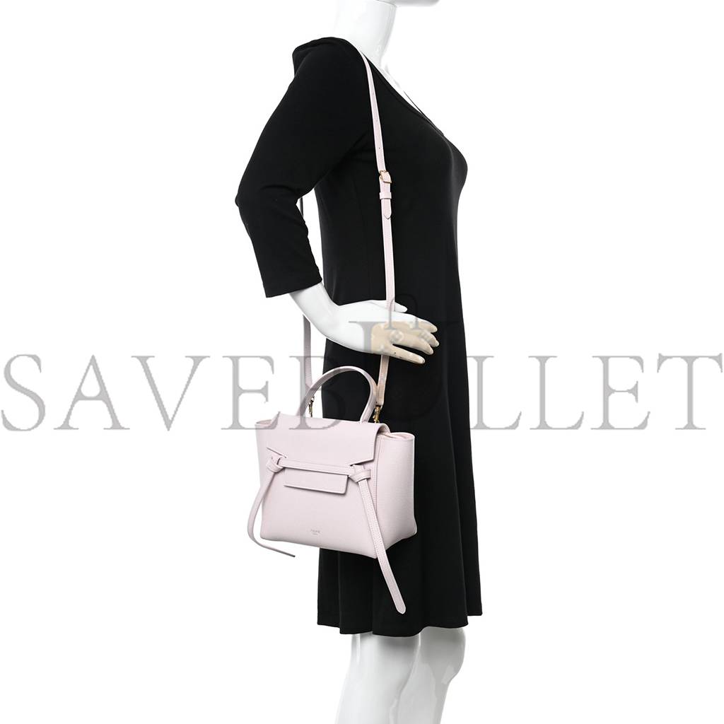 Ce**e grained calfskin nano belt bag peony (20*17*11cm)