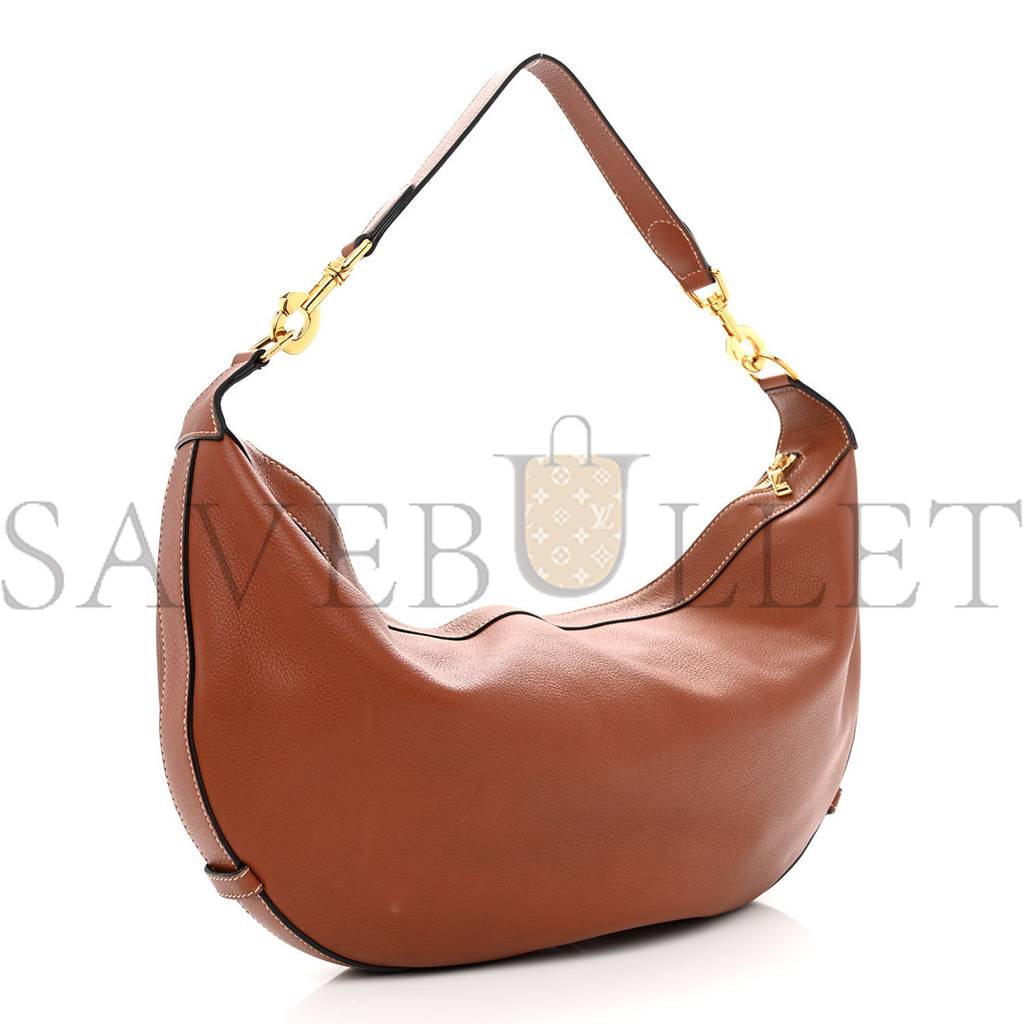 Ce**e supple calfskin medium strap leandre shoulder bag brown (44*27*3cm)
