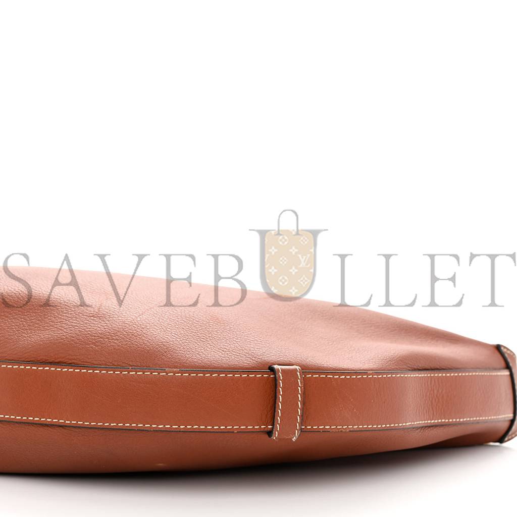 Ce**e supple calfskin medium strap leandre shoulder bag brown (44*27*3cm)