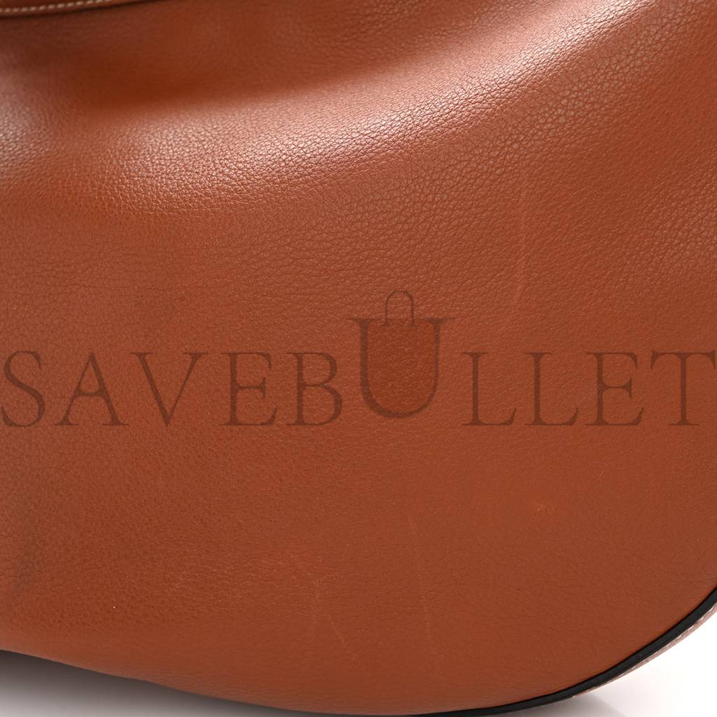 Ce**e supple calfskin medium strap leandre shoulder bag brown (44*27*3cm)