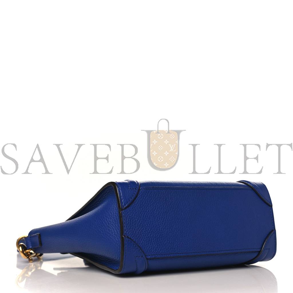 Ce**e drummed calfskin nano luggage indigo (20*20*10cm)