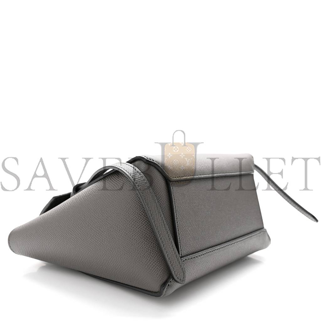 Ce**e grained calfskin nano belt bag grey (20*19*11cm)