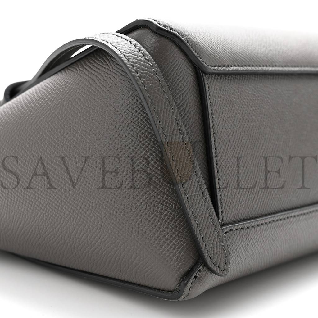 Ce**e grained calfskin nano belt bag grey (20*19*11cm)
