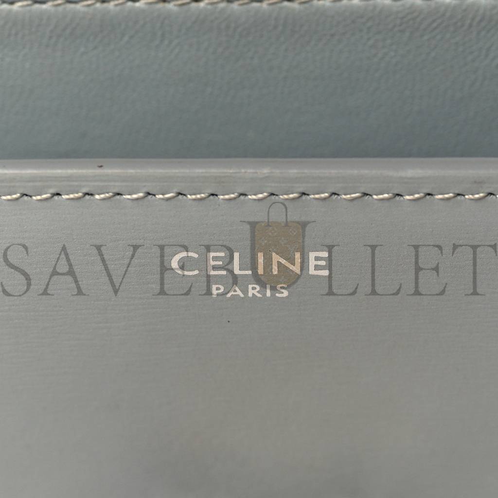 Ce**e box calfskin teen classic box flap bag frost (18*15*6cm)