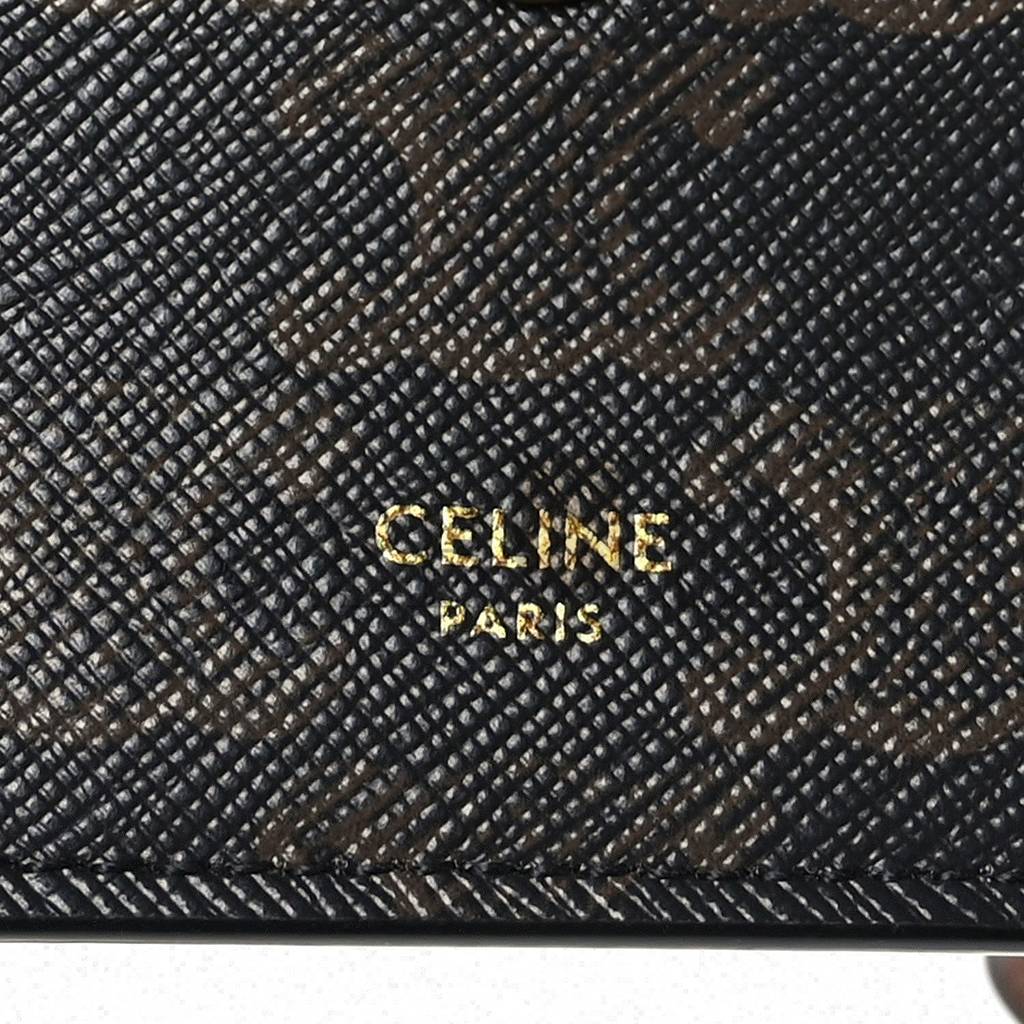 Ce**e triomphe canvas lambskin wallet on strap tan (20*13*6cm)