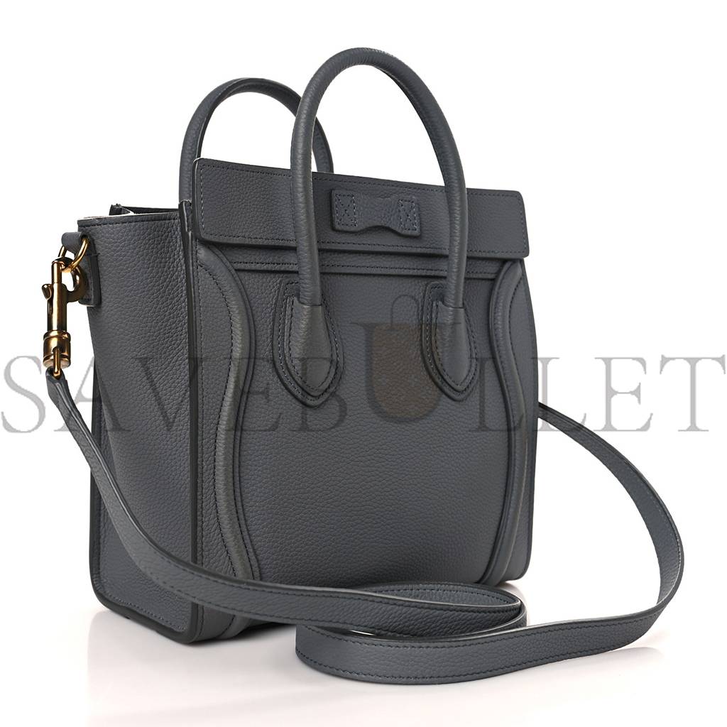 Ce**e drummed calfskin nano luggage kohl (20*19*10cm)