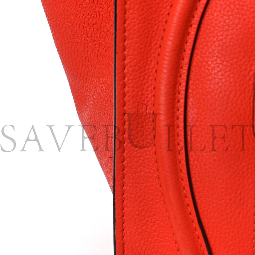 Ce**e drummed calfskin mini luggage vermillion (30*30*18cm)