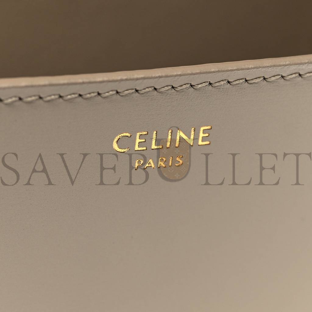 Ce**e box calfskin medium classic box flap bag powder (23*18*6cm)