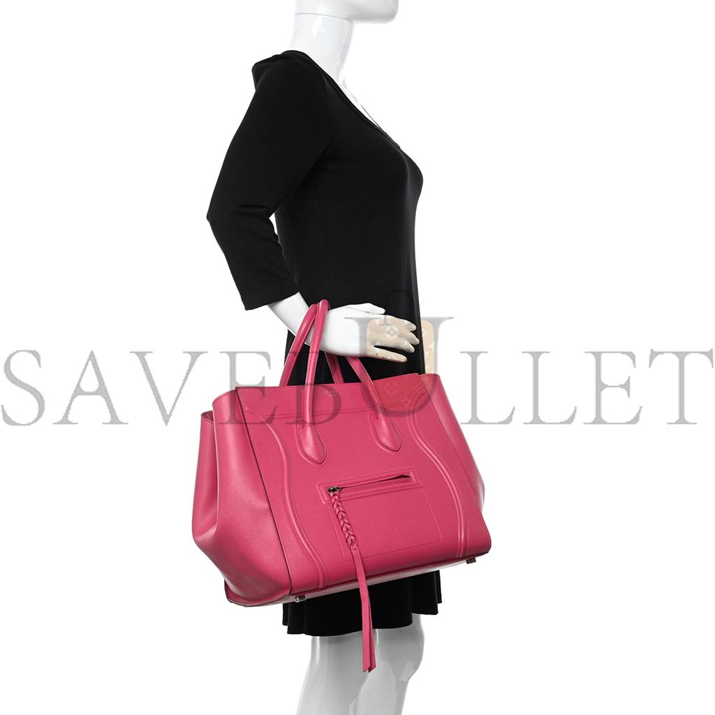 Ce**e grained calfskin medium phantom luggage fuchsia (30*27*25cm)