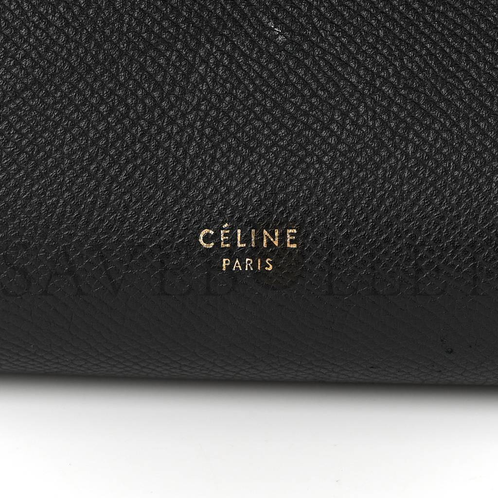 Ce**e grained calfskin mini belt bag black (28*24*16cm)