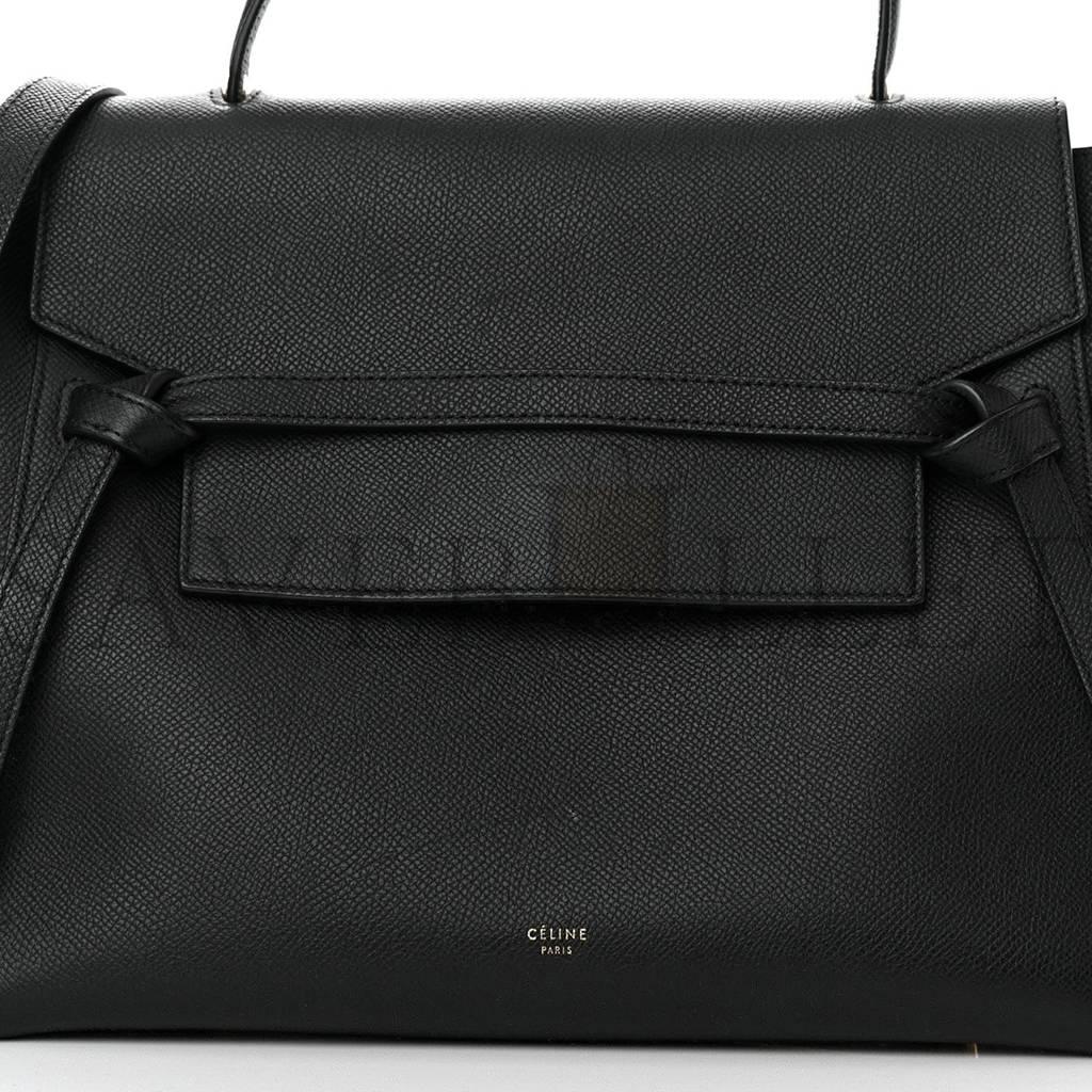 Ce**e grained calfskin mini belt bag black (28*24*16cm)