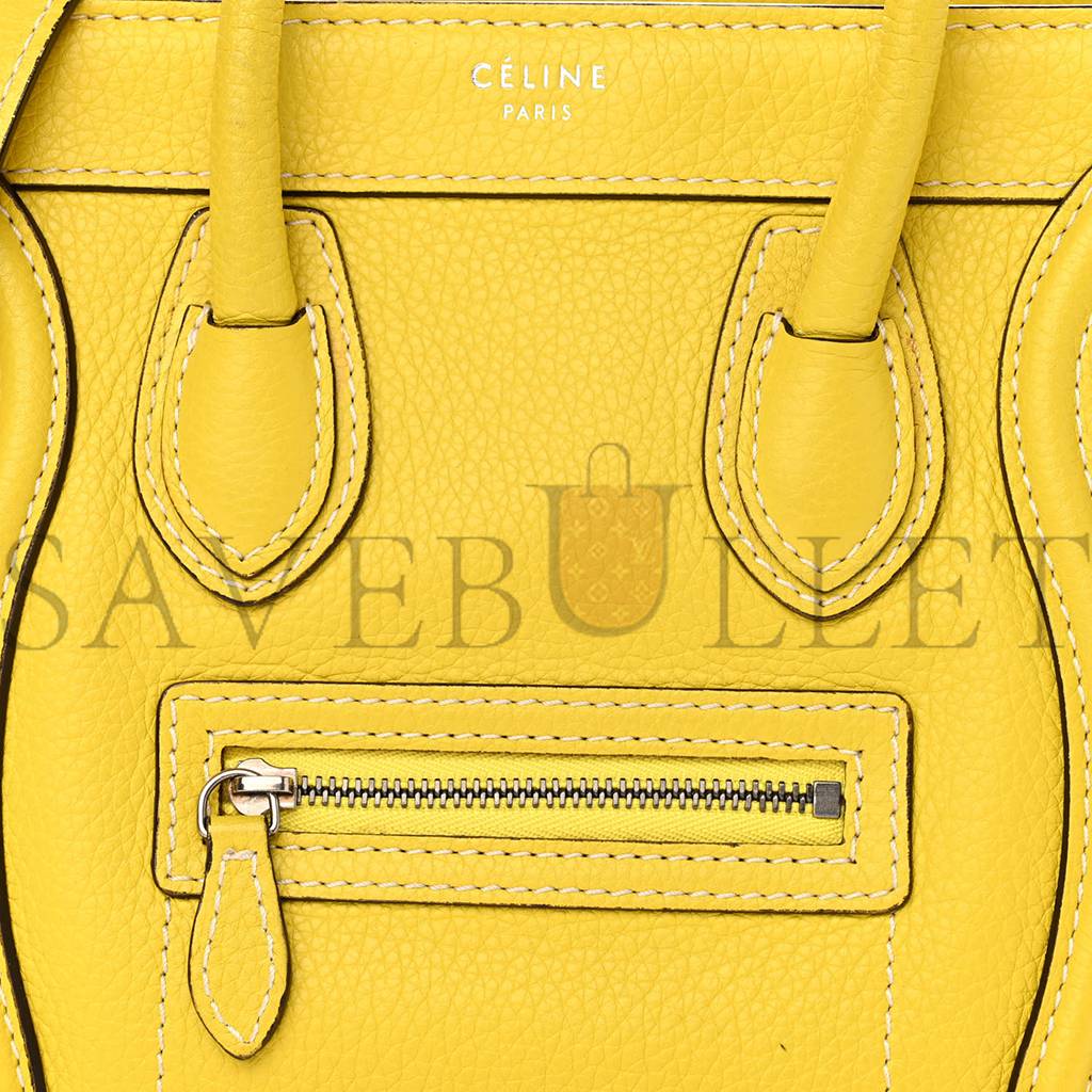 Ce**e drummed calfskin nano luggage citron (20*20*10cm)