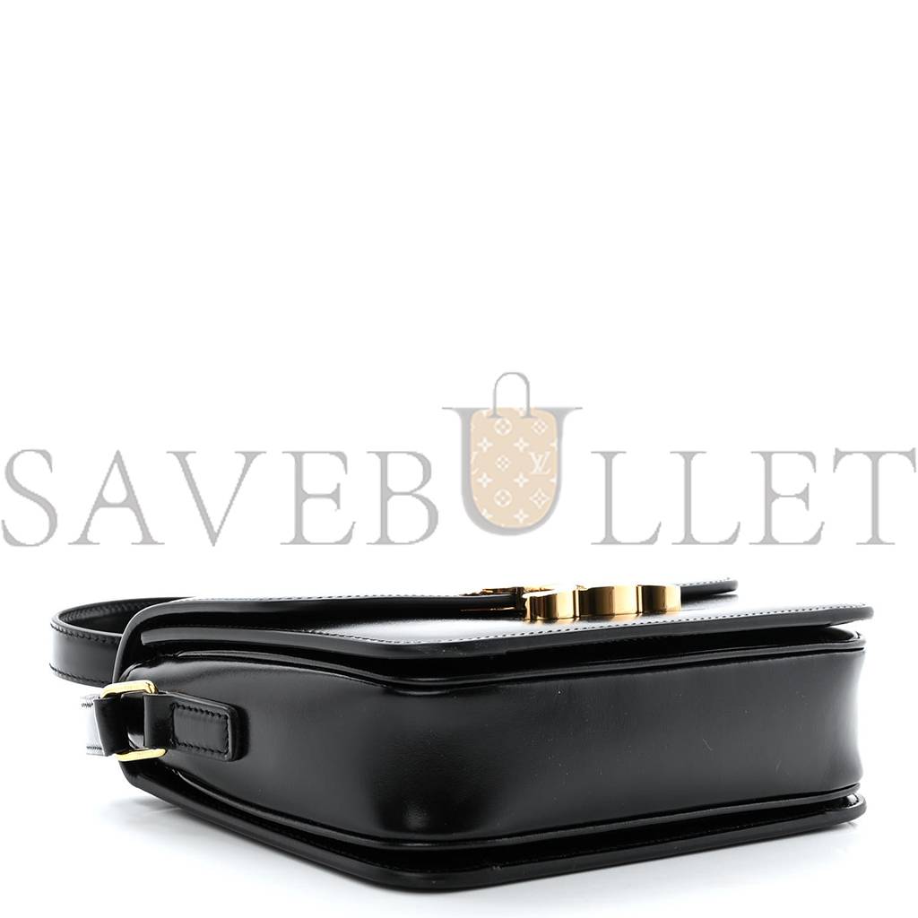 Ce**e shiny calfskin teen triomphe black (18*13*8cm)