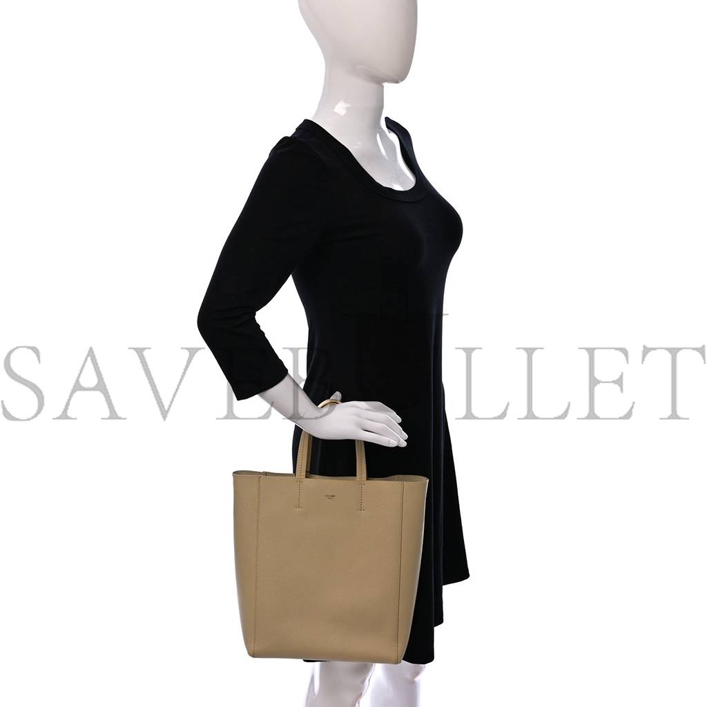 Ce**e grained calfskin small vertical cabas sand (29*23*10cm)