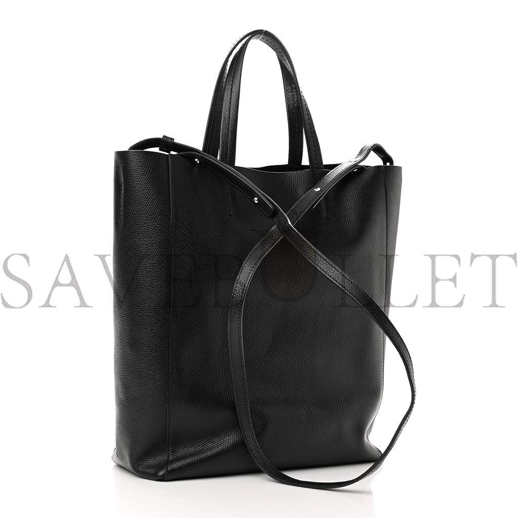 Ce**e grained calfskin small vertical cabas black (28*23*10cm)