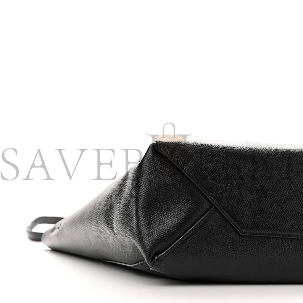 Ce**e grained calfskin small vertical cabas black (28*23*10cm)