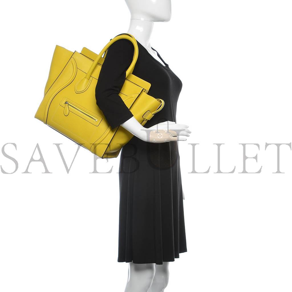 Ce**e drummed calfskin mini luggage citron (30*29*17cm)