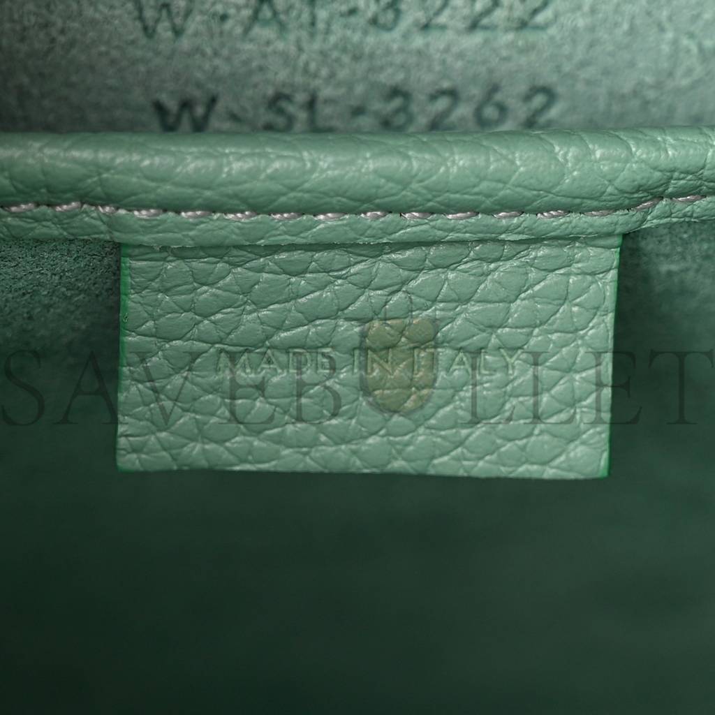 Ce**e drummed calfskin nano luggage celadon (21*20*10cm)